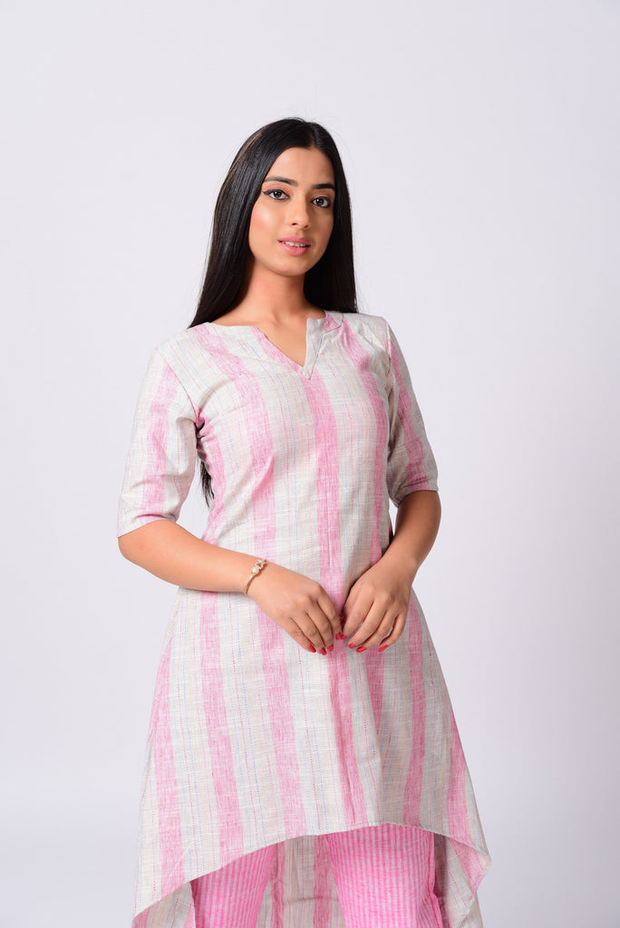 Buy Nikasha Green Floral Print Asymmetric Tunic With Dhoti Pants Online   Aza Fashions