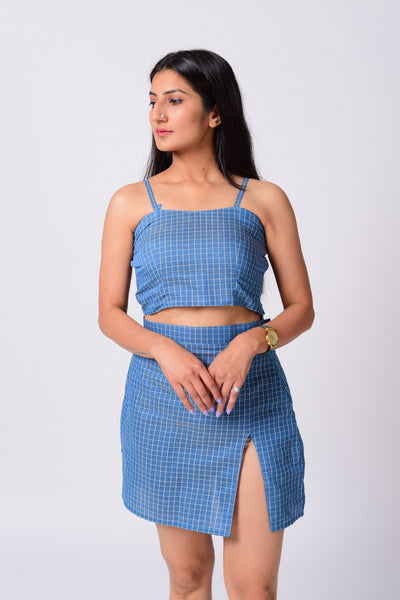 Urban Dress Combo With Blue Checks.