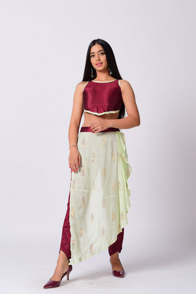 Indo-Western Skirt Set.